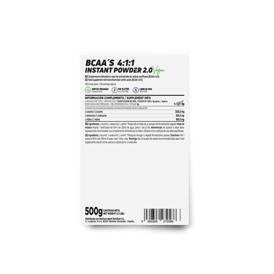 HSN BCAA's Instantáneo 4:1:1 2.0 Sin Sabor 500 g