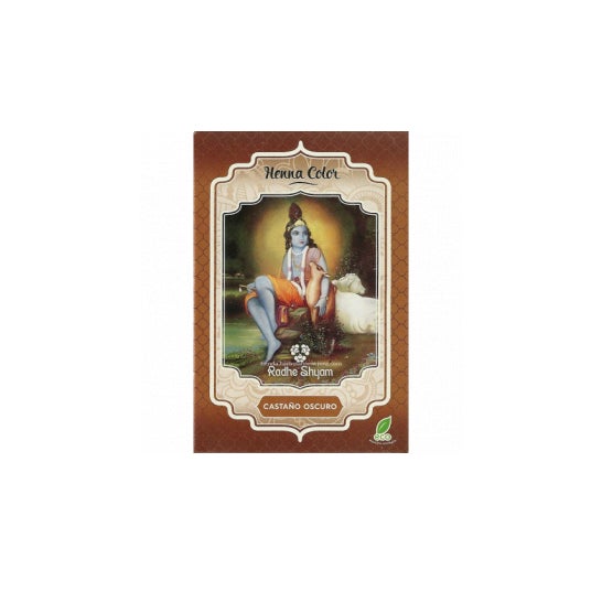 Radhe Shyam Hena Tinte Natural Castaño Oscuro Polvo 100gr
