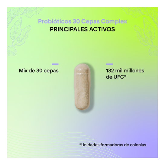 Nutralie Probióticos 30 Cepas 264 Billones UFC Biprotics 60caps