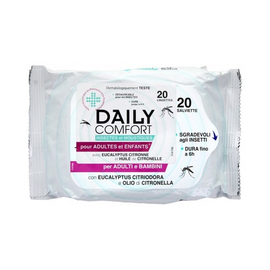 Daily Comfort Repellent Wipes 20uds