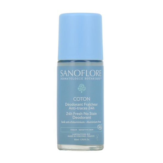 Sanoflore Desodorante Frescor 24H Algodón Roll On Bio 50 ml
