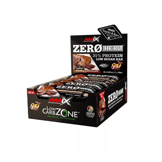 Amix Zero Hero Protein Bar Doble Chocolate 15x65g