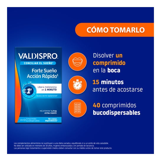 Valdispro Forte Sueño Acción Rápida 40comp