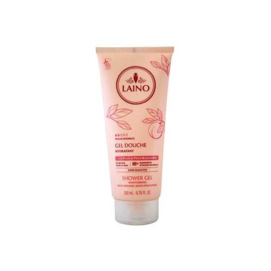 LAINO Moisturizing shower gel  ORGANIC white peach pulp 200 ml tube