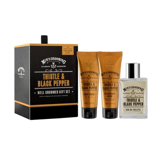 Men's Grooming Set Thistle & Black Pepper 3uts