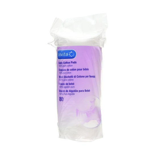Alvita Discos de Algodón para Bebés 80uds