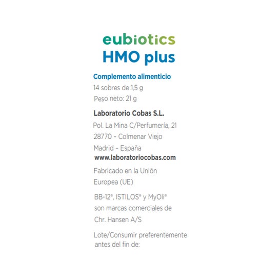 Eubiotics HMO plus 14 sobres