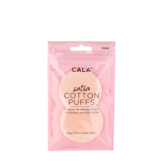 Cala Cosmetische Sponsen Satijn Katoen Puffs 2st
