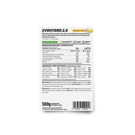 HSN Evohydro 2.0 Hydro Whey Yogur y Piña 500g