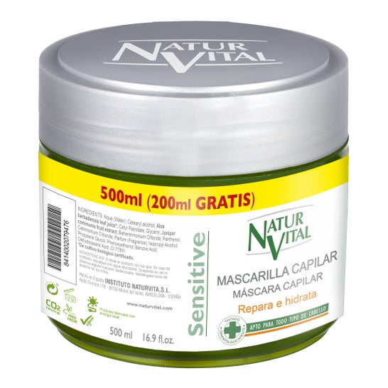 NaturVital Sensitive Reparatur- und Feuchtigkeitsmaske 500ml