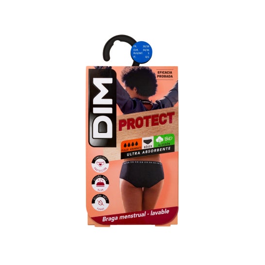 DIM Protect Boxer Menstrual Lavable Flujo Abundante Talla 44-46 1ud