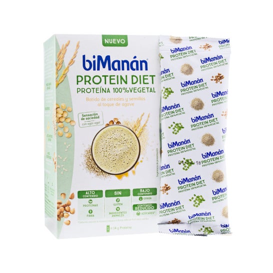 biMananan Protein Diät Milchshake aus Getreide und Saatgut mit der Berührung von Agave 5 Umschläge