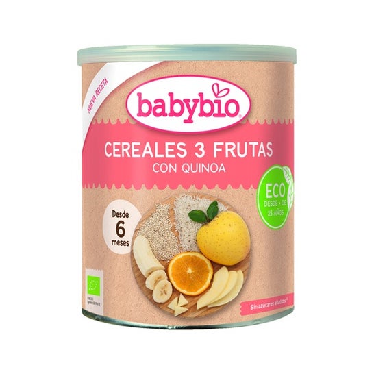 Babybio  Preparado Ecológico De Cereales Con 3 Frutas 220g