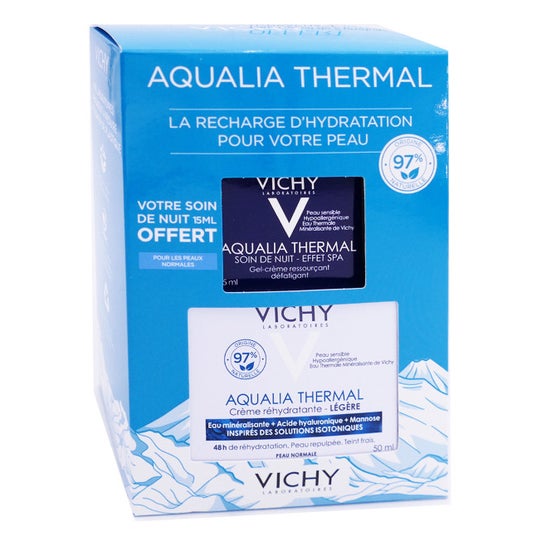 Vichy Aqualia Thermal Crema Rehidratante Textura Ligera 50ml + SPA Noche 15ml