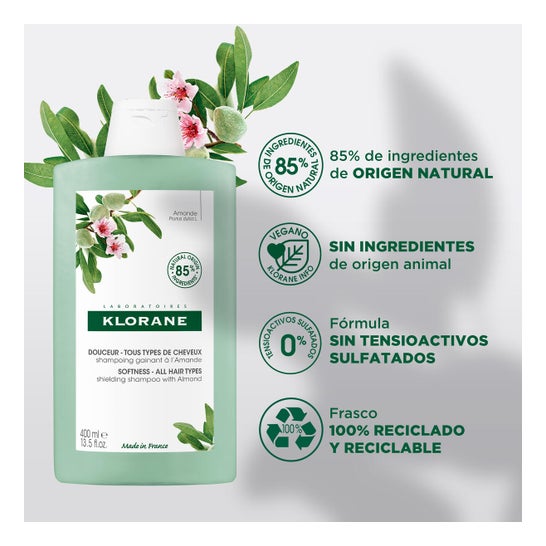 Klorane Champú Envolvente a la Almendra 400 ml