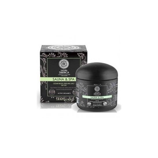Natura Siberica peeling corporal extrafuerte con cedro detox y sal 370 ml