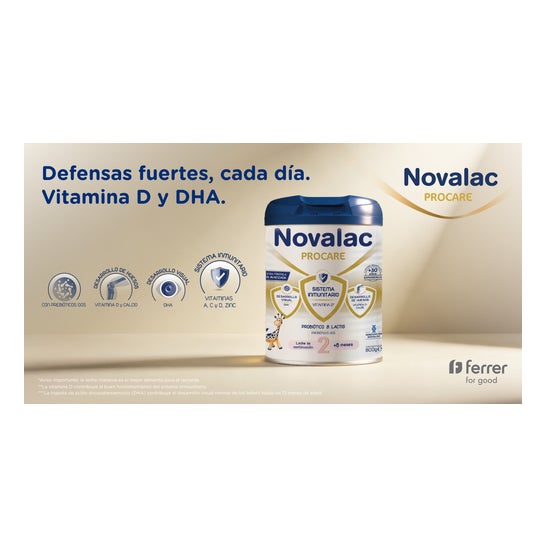 Novalac 2 Leche de Continuación Apoya el Desarrollo Visual y Óseo +6Meses 800 g
