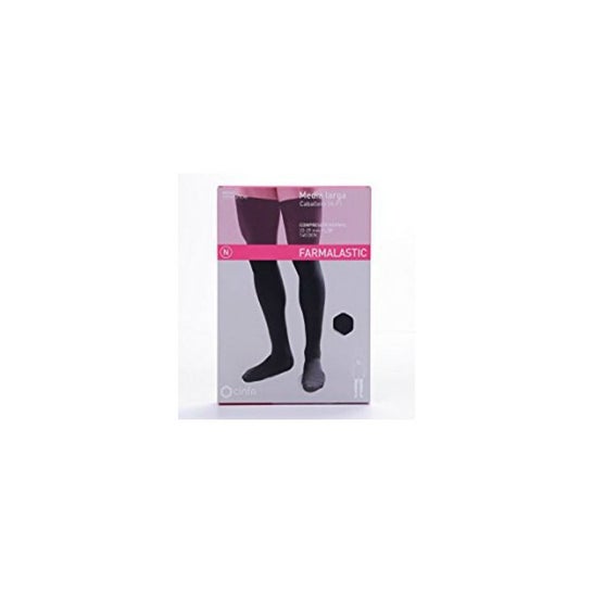 Cavaliere farmalastico calza lunga (A-F) normale compressione T-large nero 1 pz