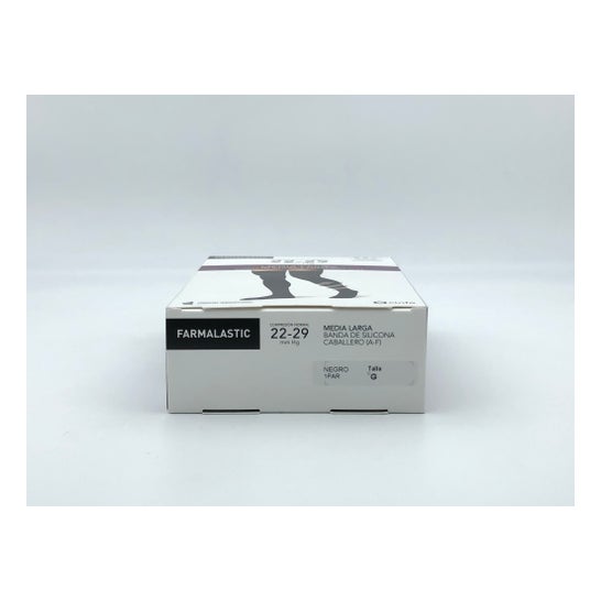 Farmalastic Media Larga Caballero Compresión Normal TG negro 1 Par