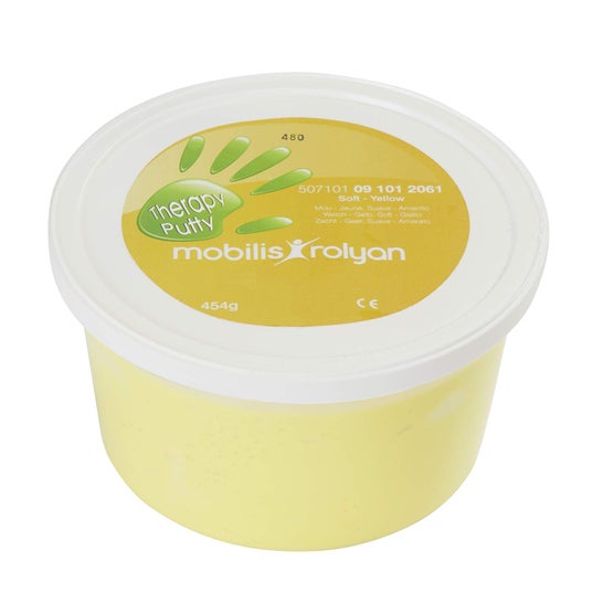 Ayudas Dinámicas Masilla Ejercicio Putty Amarillo Blando 450 Gr AYUDAS DINAMICAS,