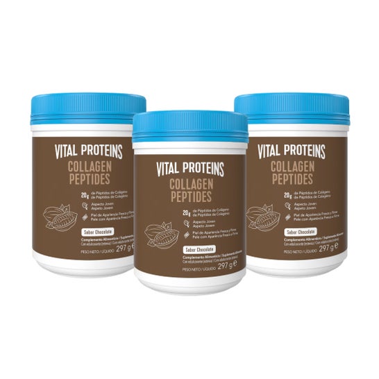Vital Proteins Pack Collagen Peptides Péptidos de Colágeno Chocolate 3x297g
