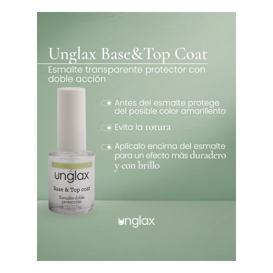 Unglax Base & Top Coat Uñas 10 ml