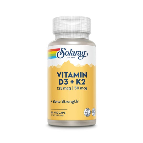 Solaray Vitamin D3+K2 60 Kapseln