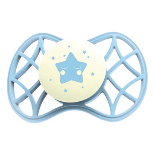 Nuvita Soother Teat Symmetric 0m+ Glow Aquamarine 1 Unit