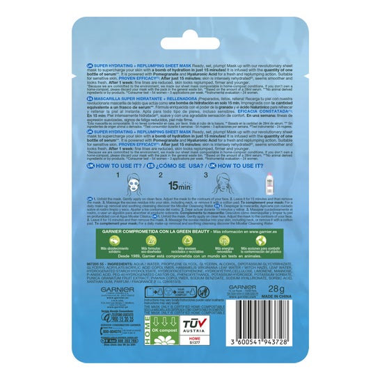 Garnier Skinactive Hydra Bomb Mascarilla Facial Revitalizante 1ud
