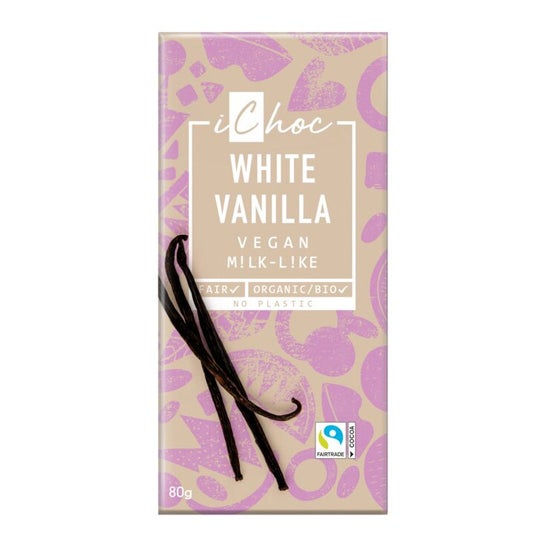 iChoc White Vanilla Chocolate Vegan Milk-Like Bio 80g