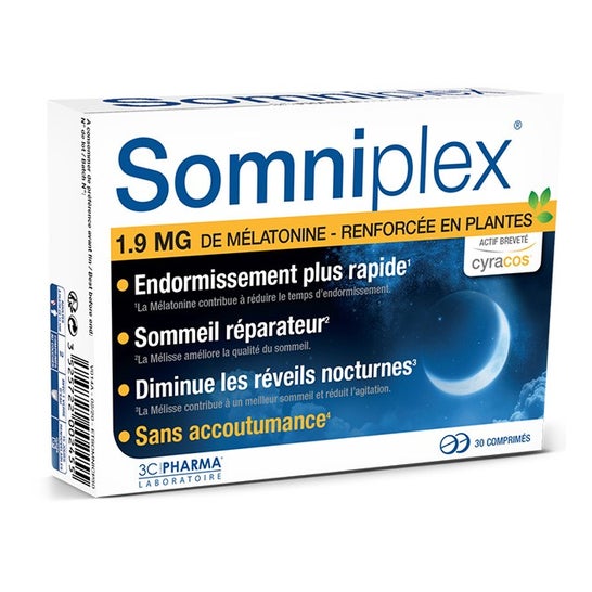 3 Chnes Somniplex Trouble du Sommeil 30 Comprims