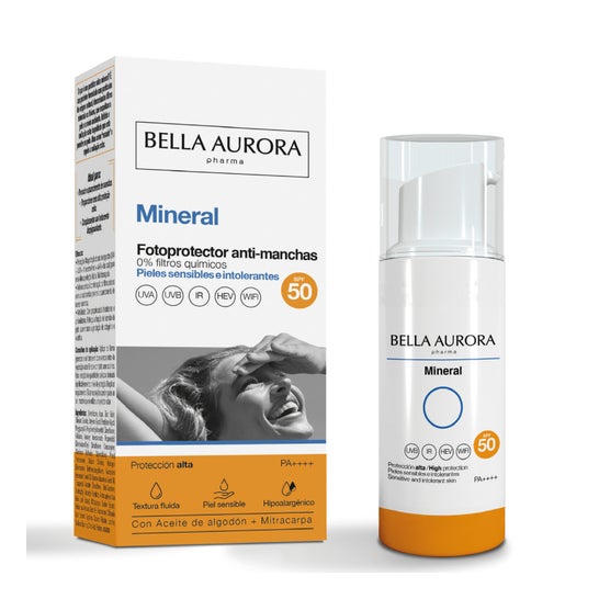 Bella Aurora Mineral 0% Protector Solar Facial Anti-Manchas SPF50 50ml