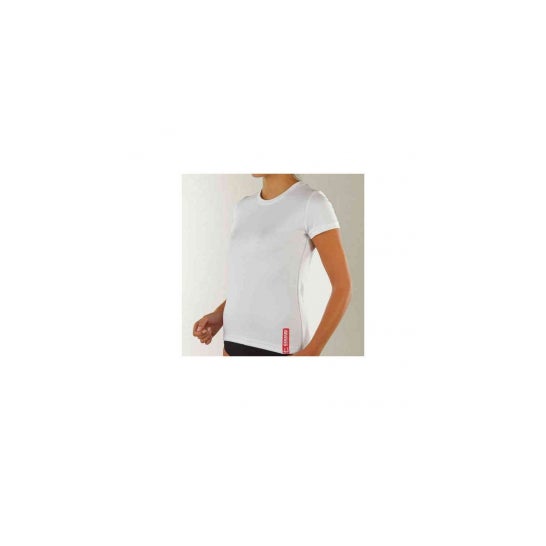 Gibaud Women's T-shirt short sleeves white wide 1 tee shirt