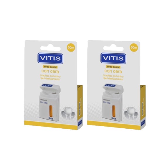 Vitis® Zahnseide mit Wachs 2x50m
