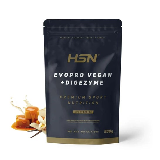 HSN Evopro Vegan + Digezyme® Vainilla y Caramelo 500g