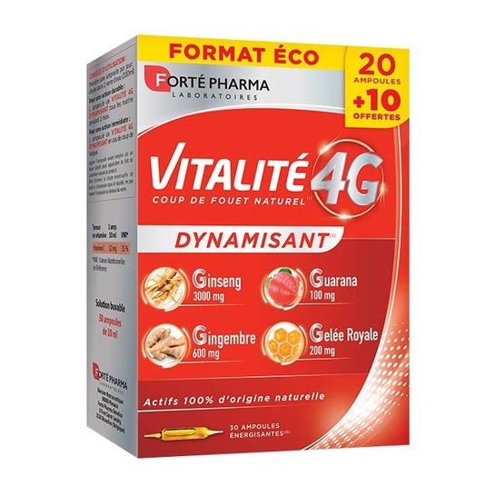 Forte Pharma Vitalit 4g energetisierend 20 Ampullen à 10ml