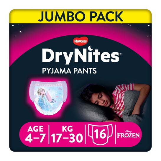Huggies Diapers Drynites Girl 4-7 Years 16u