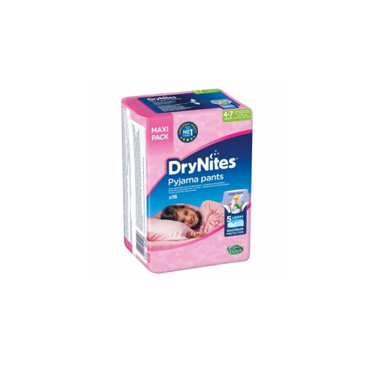 Huggies Diapers Drynites Girl 4-7 Years 16u