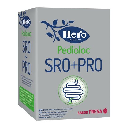 Hero Pedialac SRO+Pro Rehydratie Aardbei + Probiotic 3x200ml