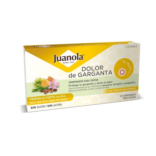 Juanola Sore Throat Propolis Forte Mild Balsamic Taste 20 Tablets