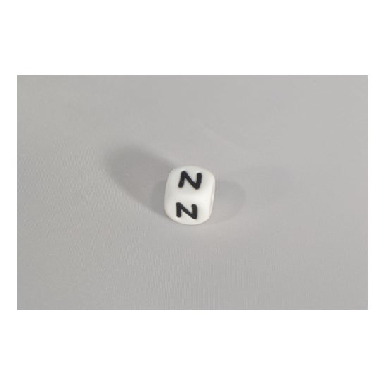 Perlina di silicone irreversibile per chip clip Lettera N 1 unità