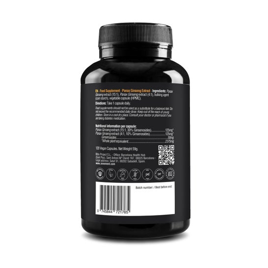 Zenement Extracto de Panax Ginseng 120vcaps