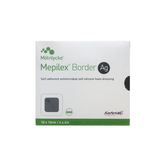 Mepilex Border Ag Medicazione 10x10cm 5 Unità