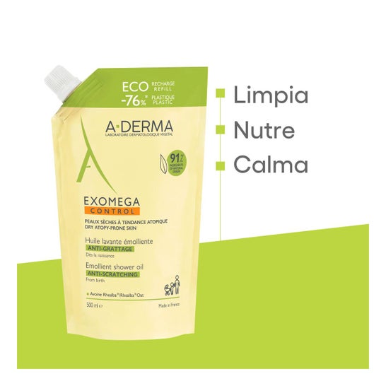 A-Derma Exomega Control Eco Recarga Aceite de Ducha 500ml