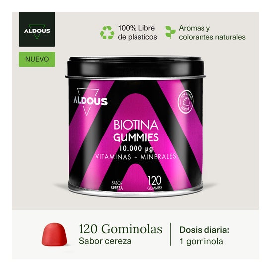Aldous Bio Biotina 10000mcg  120 gummies