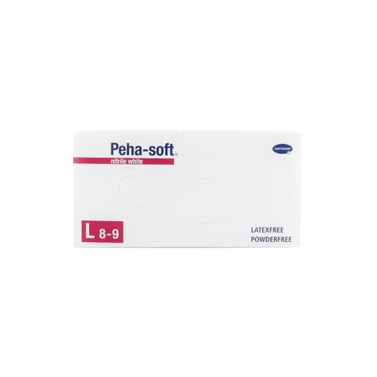 Peha-Soft disposable nitrile gloves white size L 100 uts