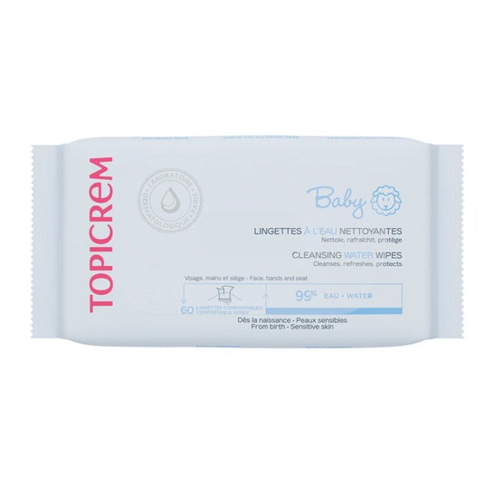 Topicrem Baby Toallitas Húmedas Agua 60uds