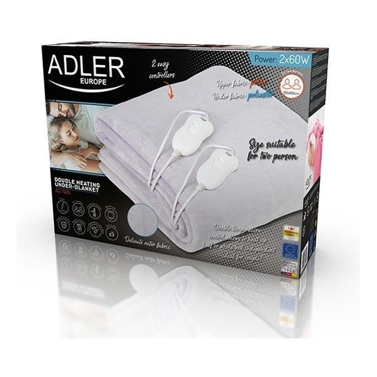 Adler Electric Double Bed Warmer 150 X 160 Cm