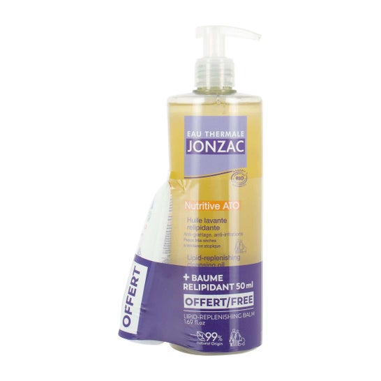 Jonzac Nutritive ATO Set Aceite Limpiador + Bálsamo Relipidizant