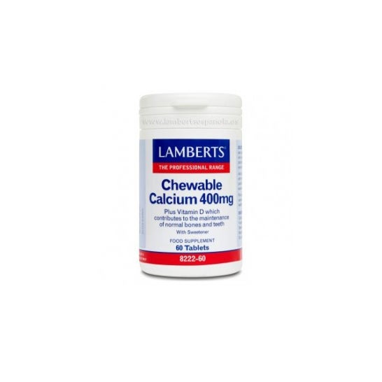 Lamberts Calcio Masticable 400 Mg 60 caps